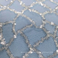 Wedding Dress Lace Fabric Silver Sequin Lace